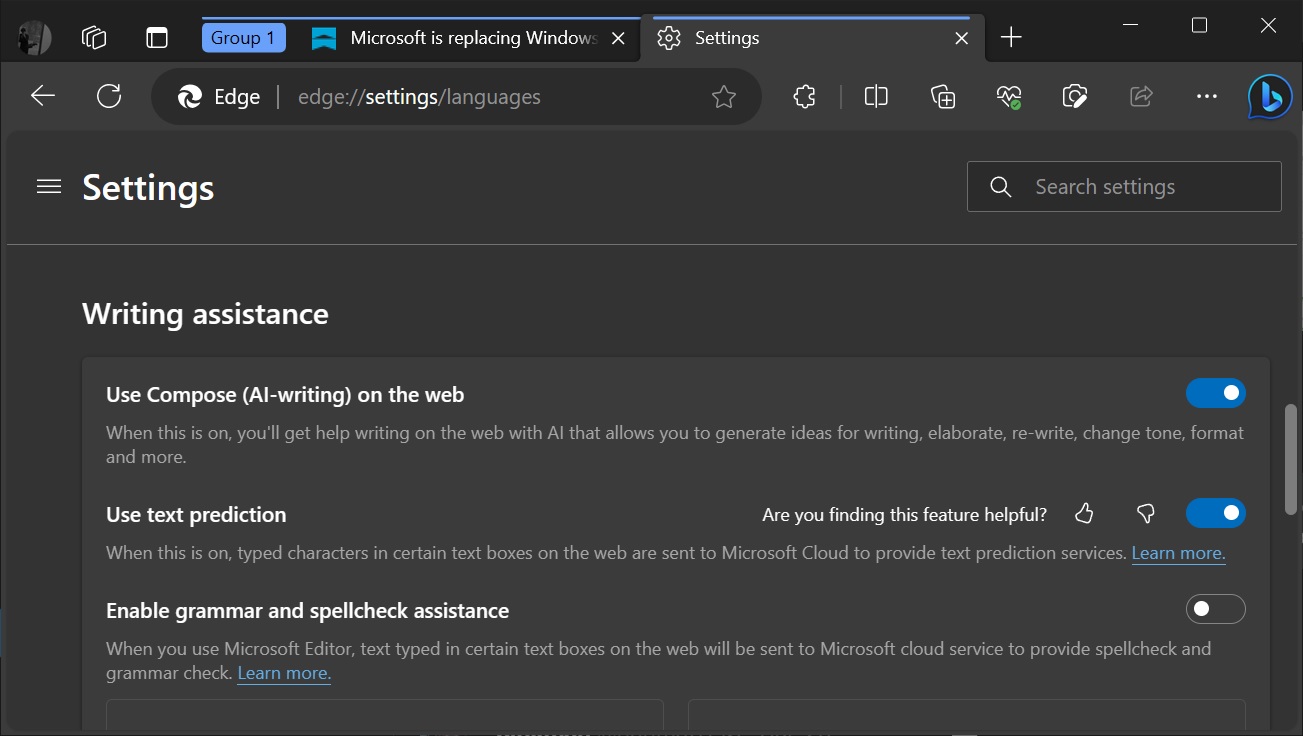 Microsoft-Edge-AI-writing-Compose