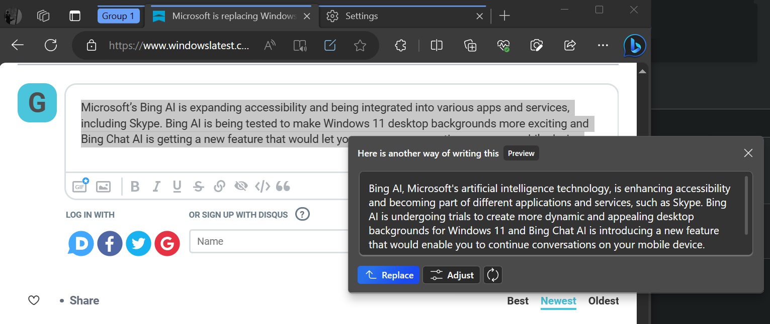 Microsoft-Edge-AI-Rewriting-hands-on