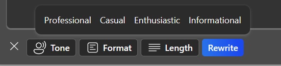 Microsoft-AI-writing-tones